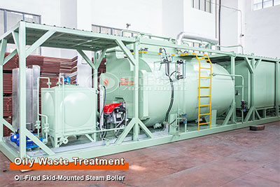 2 ton diesel skid-mounted steam boiler